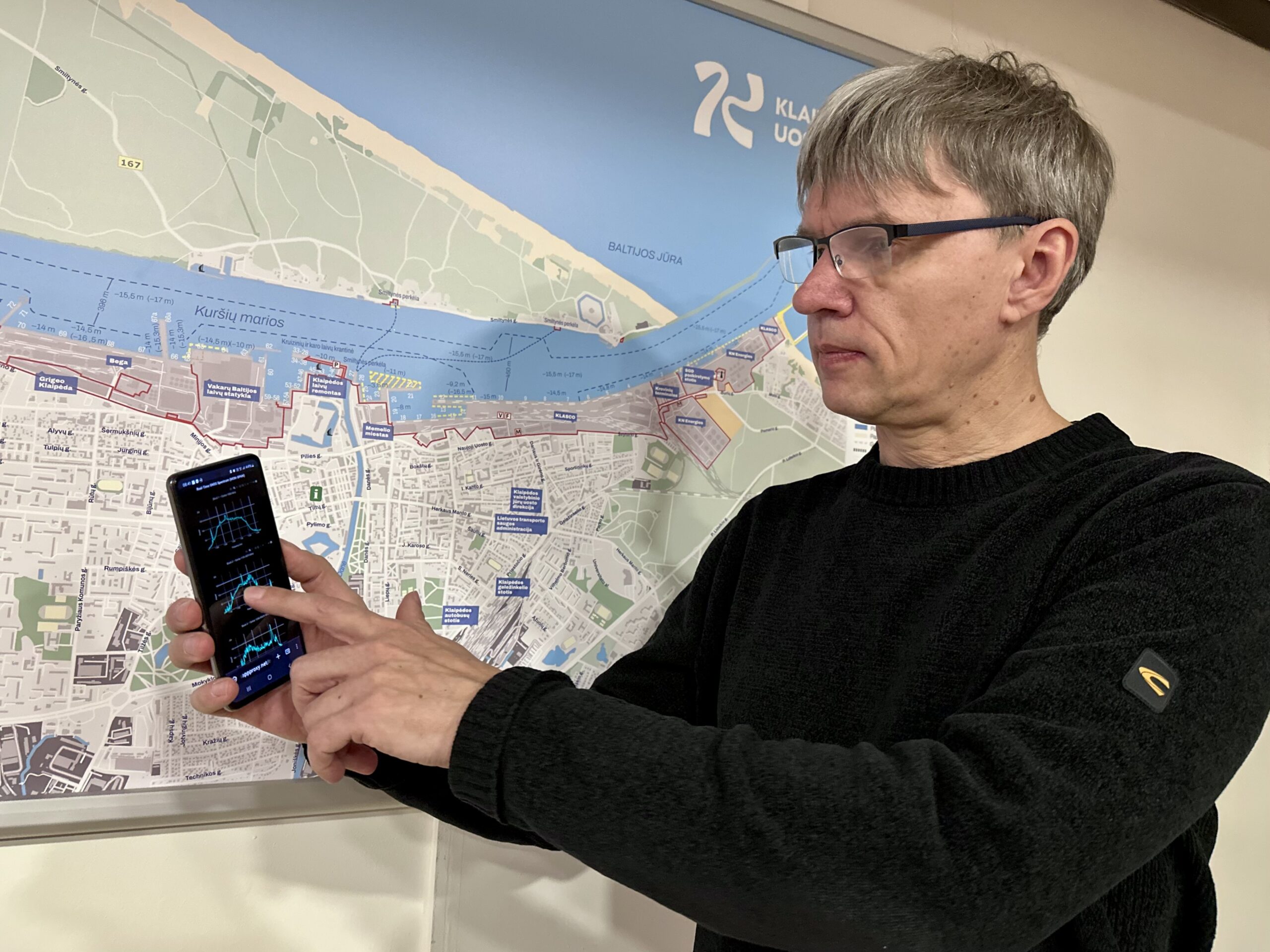 Uosto direkcijoje saugumą stiprinančios idėjos virsta realybe: sukurta speciali GPS trikdžių stebėji...