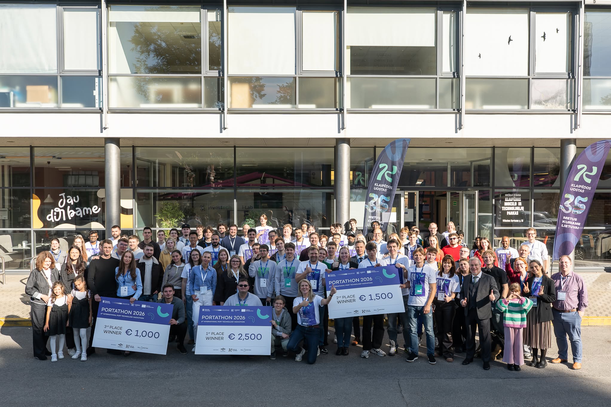 Idėjos ateities sprendimams: tarp „Portathon 2026“ laimėtojų – Klaipėdos uosto iššūkį priėmusi komanda