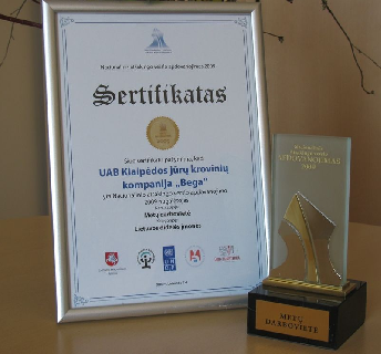 „Bega“ pelnė Metų darbovietės prizą