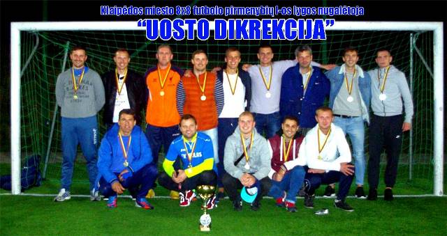UOSTO DIREKCIJOS KOMANDA TAPO KLAIPĖDOS MIESTO 8X8 FUTBOLO PIRMENYBIŲ I LYGOS NUGALĖTOJA