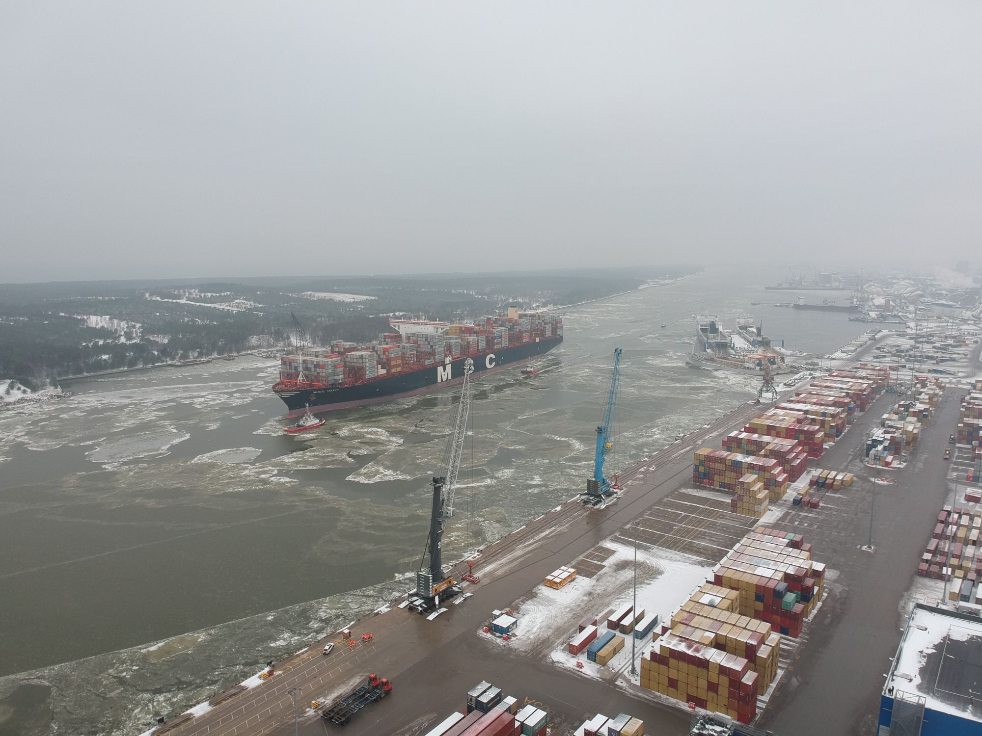 Klaipeda Seaport has opened the gates to one of the largest vessels worldwide